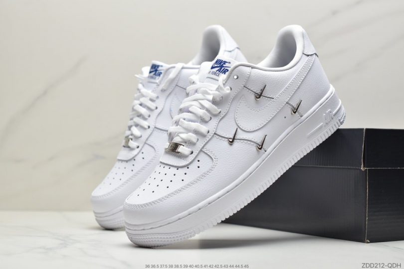 联名, 空军一号, 休闲板鞋, Nike Air Force 1, Nike Air, All white, Air Force 1'07, Air Force 1 - 耐克Nike Air Force 1'07 Low "All white" 空军一号“联名小银勾”低帮休闲板鞋