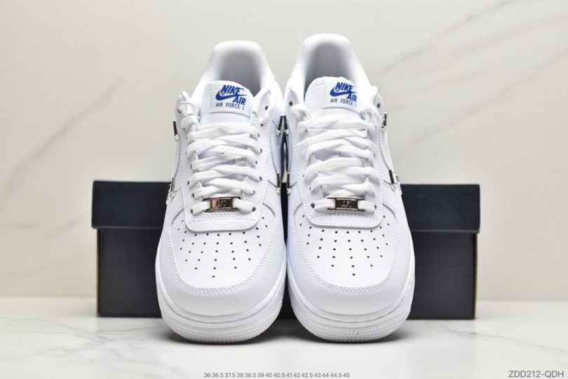 联名, 空军一号, 休闲板鞋, Nike Air Force 1, Nike Air, All white, Air Force 1'07, Air Force 1 - 耐克Nike Air Force 1'07 Low "All white" 空军一号“联名小银勾”低帮休闲板鞋