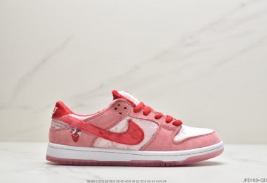 StrangeLove x Nike SB Dunk Low”Valentine’s Day”扣篮系列低帮经典百搭休闲运动板鞋“情人节白粉丝绒”