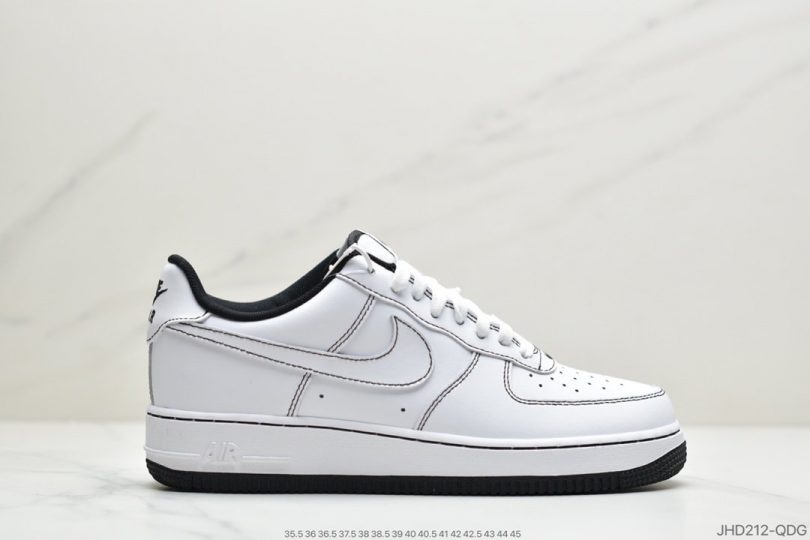 运动板鞋, 空军一号, 二次元, Summit White, Nike Air Force 1 Low, Nike Air Force 1, Air Force 1 Low, Air Force 1 - 耐克Nike Air Force 1’07"Summit White"空军一号经典低帮百搭休闲运动板鞋“皮白草绿缝线”