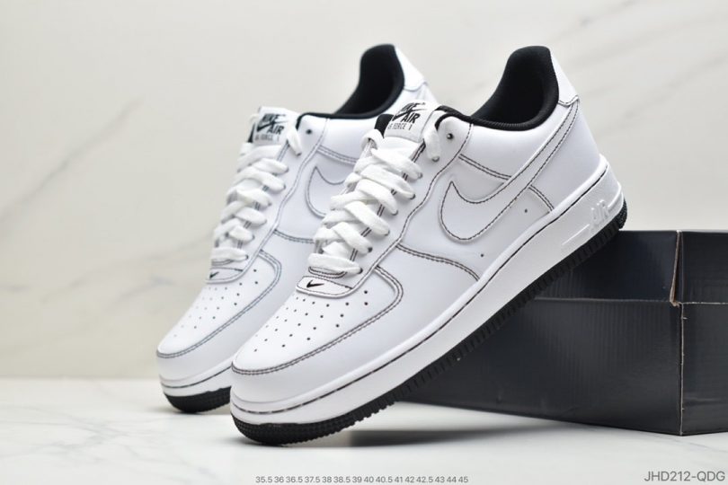 运动板鞋, 空军一号, 二次元, Summit White, Nike Air Force 1 Low, Nike Air Force 1, Air Force 1 Low, Air Force 1 - 耐克Nike Air Force 1’07"Summit White"空军一号经典低帮百搭休闲运动板鞋“皮白草绿缝线”