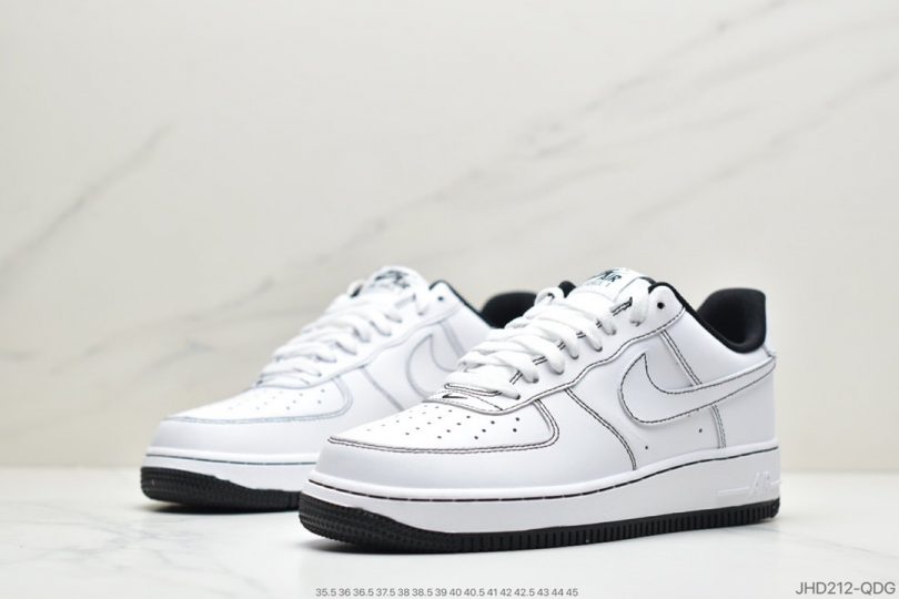 运动板鞋, 空军一号, 二次元, Summit White, Nike Air Force 1 Low, Nike Air Force 1, Air Force 1 Low, Air Force 1 - 耐克Nike Air Force 1’07"Summit White"空军一号经典低帮百搭休闲运动板鞋“皮白草绿缝线”