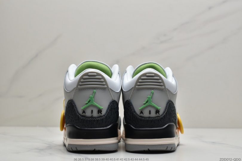 爆裂纹, Nike Air, NIKE, Jordan, AJ3, Air Jordan 3 Retro, Air Jordan 3, Air Jordan - 耐克Air Jordan 3 Retro"Chlorophyll"迈克尔·乔丹AJ3代中帮古复休闲运动文化球篮鞋“叶素绿灰绿手稿”