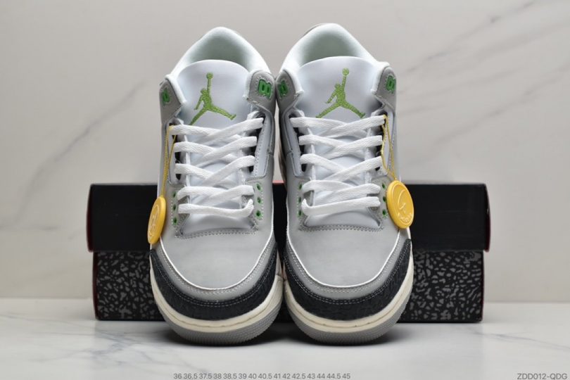 爆裂纹, Nike Air, NIKE, Jordan, AJ3, Air Jordan 3 Retro, Air Jordan 3, Air Jordan - 耐克Air Jordan 3 Retro"Chlorophyll"迈克尔·乔丹AJ3代中帮古复休闲运动文化球篮鞋“叶素绿灰绿手稿”