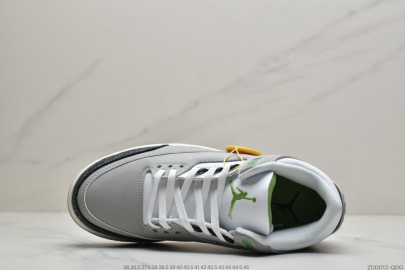 爆裂纹, Nike Air, NIKE, Jordan, AJ3, Air Jordan 3 Retro, Air Jordan 3, Air Jordan - 耐克Air Jordan 3 Retro"Chlorophyll"迈克尔·乔丹AJ3代中帮古复休闲运动文化球篮鞋“叶素绿灰绿手稿”