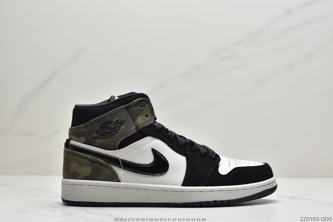 乔丹 Air Jordan 1 Mid“ Camo”迷彩aj1中帮实战篮球鞋