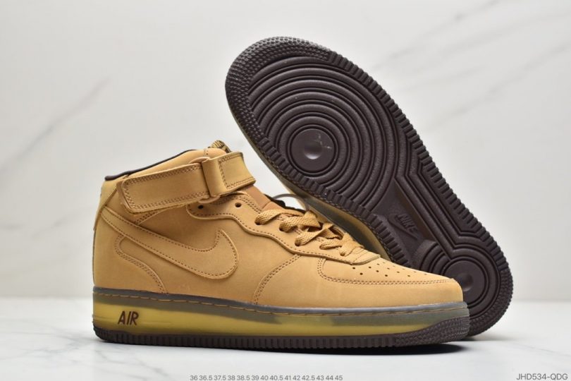 高帮, 运动板鞋, 空军一号, 板鞋, Wheat Mocha, Nike Air, Air Force 1, AF1 - 耐克Nike Air Force 1 CO.JP Retro SP"Wheat Mocha"空军一号高帮经典百搭休闲运动板鞋“麦黄摩卡半透明”