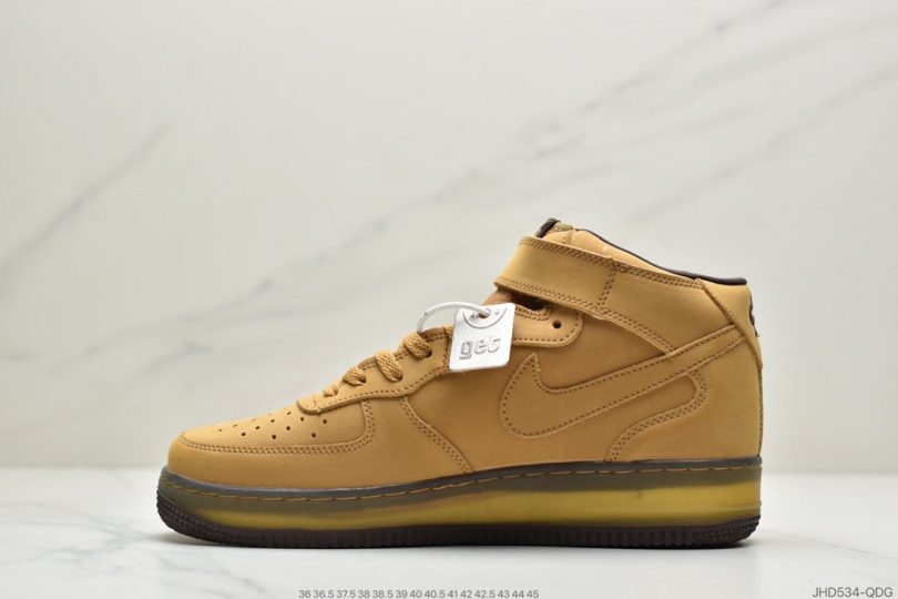 高帮, 运动板鞋, 空军一号, 板鞋, Wheat Mocha, Nike Air, Air Force 1, AF1 - 耐克Nike Air Force 1 CO.JP Retro SP"Wheat Mocha"空军一号高帮经典百搭休闲运动板鞋“麦黄摩卡半透明”