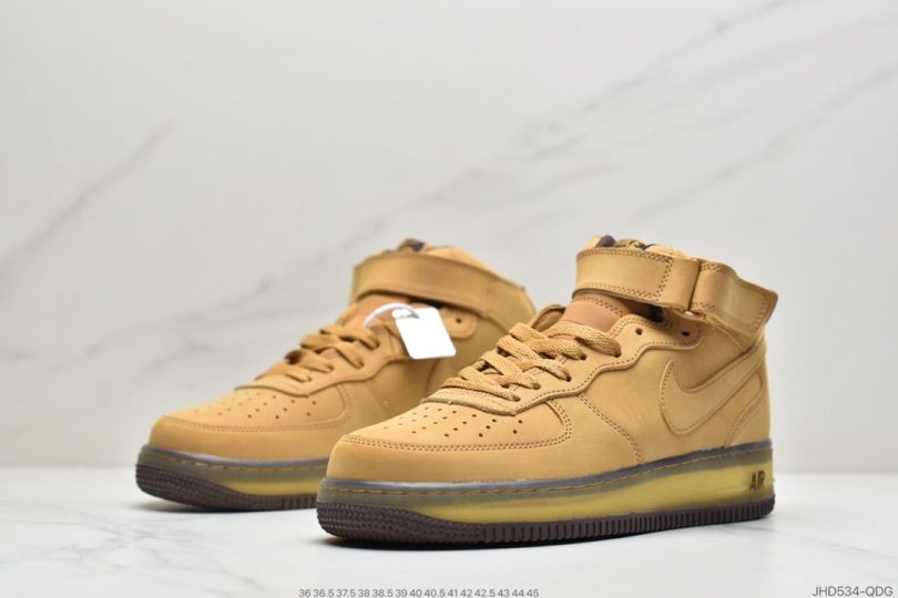 高帮, 运动板鞋, 空军一号, 板鞋, Wheat Mocha, Nike Air, Air Force 1, AF1 - 耐克Nike Air Force 1 CO.JP Retro SP"Wheat Mocha"空军一号高帮经典百搭休闲运动板鞋“麦黄摩卡半透明”