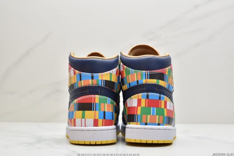 高帮, 篮球鞋, 涂鸦, Jordan, HIGH, Aj1, Air Jordan 1, Air Jordan - 乔丹AIR JORDAN 1 RETRO HIGH RTTG AJ1乔丹一代 经典高帮创意涂鸦色差文化百搭休闲运动篮球鞋