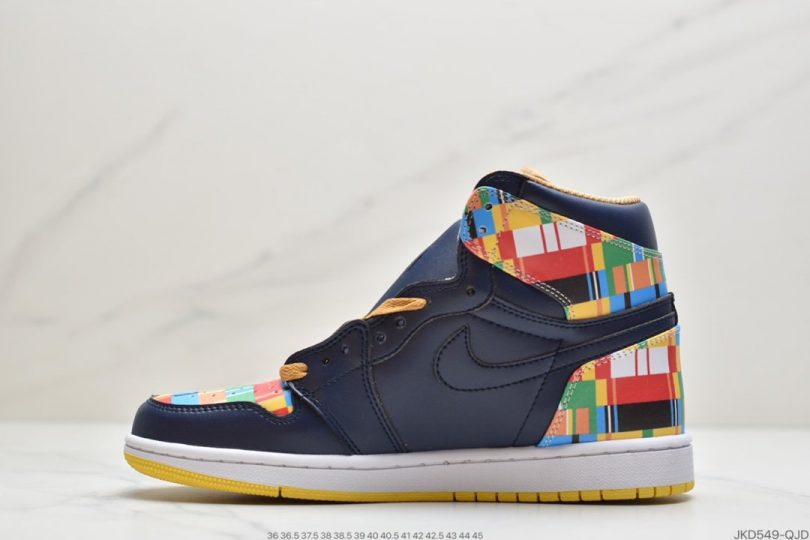 高帮, 篮球鞋, 涂鸦, Jordan, HIGH, Aj1, Air Jordan 1, Air Jordan - 乔丹AIR JORDAN 1 RETRO HIGH RTTG AJ1乔丹一代 经典高帮创意涂鸦色差文化百搭休闲运动篮球鞋