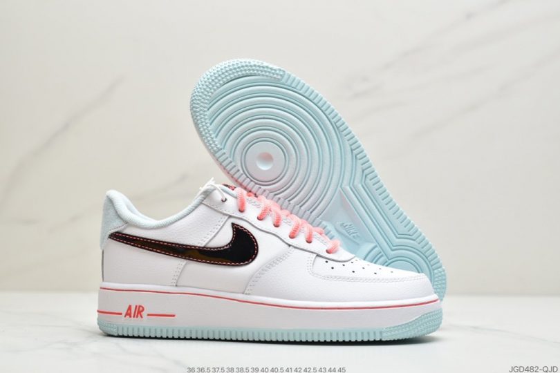 空军一号, 板鞋, Nike Air Force 1, Nike Air, NIKE, LV8, FORCE 1, Air Force 1 - 耐克 Nike Air Force 1 ’07 LV8 3 白蓝粉 南海岸 空军一号低帮百搭休闲运动板鞋