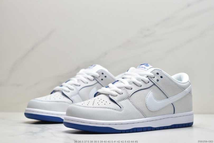 爆裂纹, 板鞋, 低帮板鞋, SB Dunk Low, Nike SB Dunk, Nike SB, Dunk, Aj1 - 耐克Nike SB DUNK LOW 白兰 扣扣乐 爆裂纹 冰蓝青花瓷aj1低帮板鞋