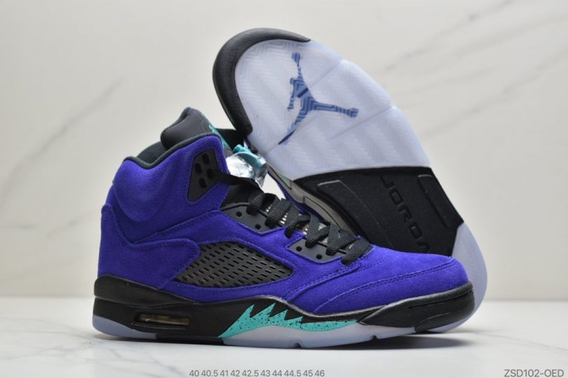 篮球鞋, Jordan Brand, Jordan 5, Jordan, Alternate Bel-Air, AJ5, Air Jordan 5 Retro, Air Jordan - 乔丹Air Jordan 5 Retro"Alternate Bel-Airk" 白紫葡萄新鲜王子 乔丹AJ5代中帮复古休闲文化篮球鞋