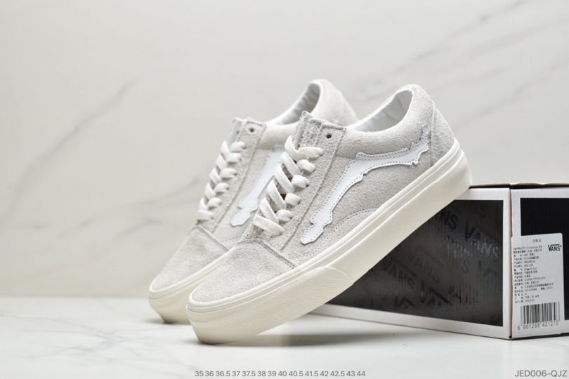 联名, 帆布鞋, Vans - Blends Vans联名Old Skool ComfyCush黑白麂皮骨头图案帆布鞋低帮