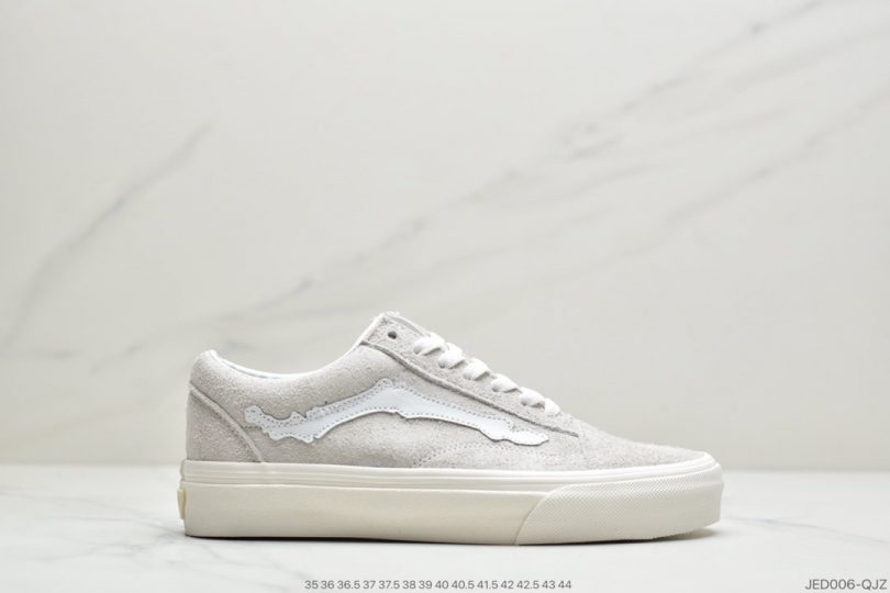 联名, 帆布鞋, Vans - Blends Vans联名Old Skool ComfyCush黑白麂皮骨头图案帆布鞋低帮