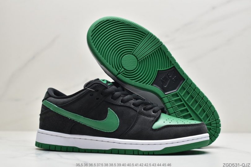 板鞋, Nike Dunk, NIKE, Dunk, Black - 耐克nike Dunk SB LOW PRO BLACK PINE GREEN 黑绿配色扣篮板鞋