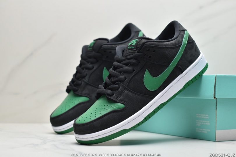 板鞋, Nike Dunk, NIKE, Dunk, Black - 耐克nike Dunk SB LOW PRO BLACK PINE GREEN 黑绿配色扣篮板鞋