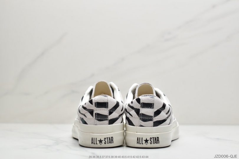 板鞋, 匡威, 一星, one star, Converse - 日本限定 匡威 Converse JACK STAR&BARS ZEBRASUEDE斑马纹白底双围条板鞋