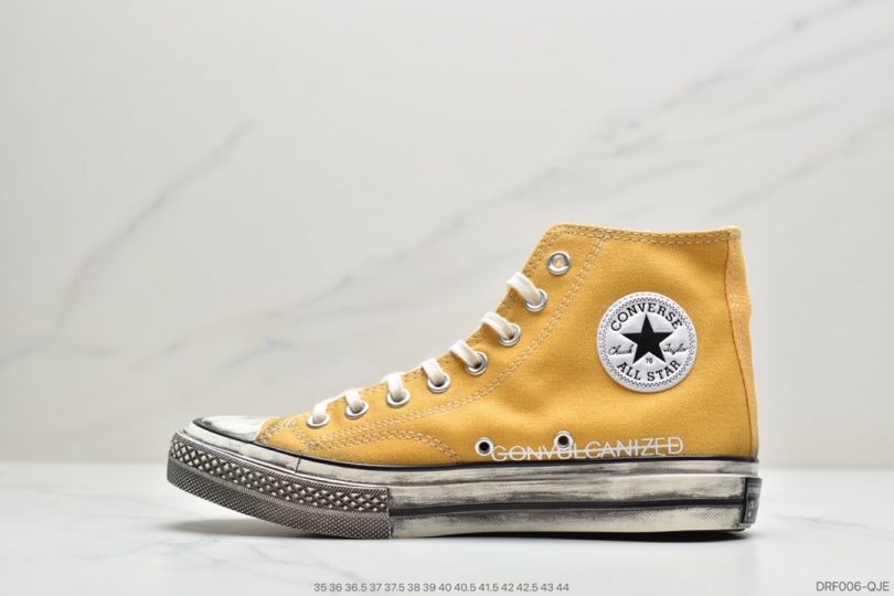 高帮, 帆布鞋, 匡威, 做旧, Converse Chuck, Converse, 1970S - 匡威 Converse Chuck 1970s 原盒真标 权志龙小菊花系列 做旧硫化工艺 高帮帆布鞋