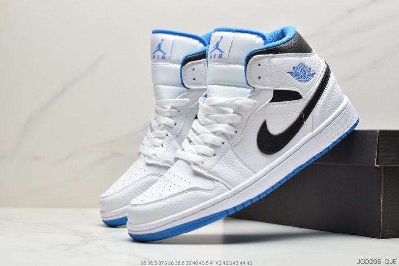 板鞋, 休闲鞋, NIKE, Jordan, Black Toe, Black, Air Jordan 1, Air Jordan - 耐克NIKE Air Jordan 1 Retro Mid "Reverse Black Toe" TL BMXD AJ1乔丹一代中帮经典复古篮球鞋