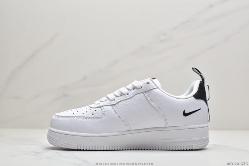 解构, 空军一号, 休闲板鞋, Utility White, Nike Air Force 1, AJ7, Air Force 1, AF1 - 耐克 Nike Air Force 1 Utility White BLACK Low 解构简版空军一号低帮休闲板鞋