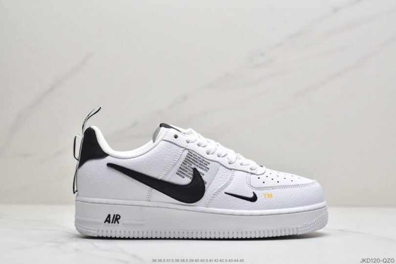 解构, 空军一号, 休闲板鞋, Utility White, Nike Air Force 1, AJ7, Air Force 1, AF1 - 耐克 Nike Air Force 1 Utility White BLACK Low 解构简版空军一号低帮休闲板鞋