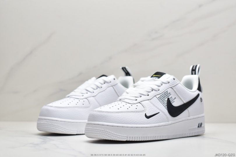 解构, 空军一号, 休闲板鞋, Utility White, Nike Air Force 1, AJ7, Air Force 1, AF1 - 耐克 Nike Air Force 1 Utility White BLACK Low 解构简版空军一号低帮休闲板鞋