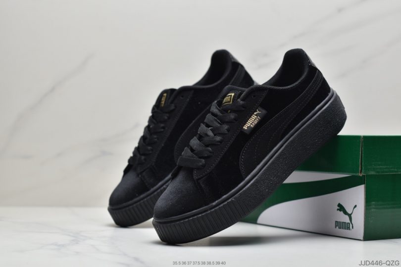 松糕鞋, VELVET WN'S, Puma, PLATFORM - 彪马PUMA PLATFORM VELVET WN'S女子休闲松糕鞋古力娜扎同款