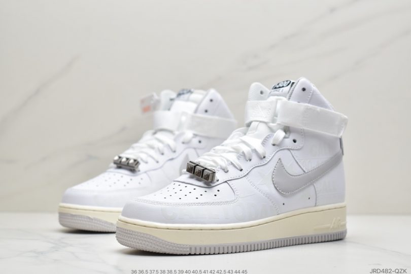 运动板鞋, 涂鸦, 做旧, Toll Free, Premium, Nike Air Force 1, Nike Air, 3M反光 - 耐克Nike Air Force 1 '07 Premium "Toll Free" 空军一号白色高帮外加氧化做旧运动板鞋