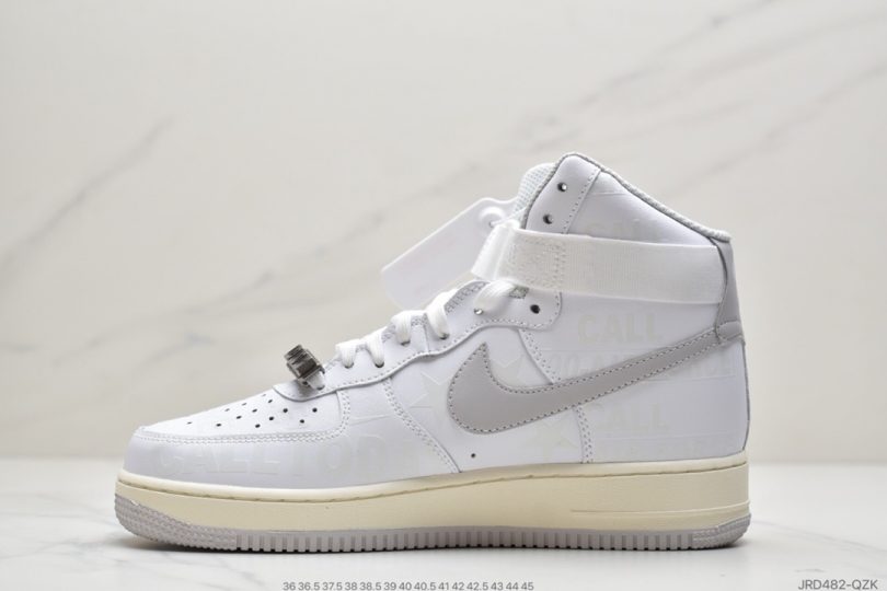 运动板鞋, 涂鸦, 做旧, Toll Free, Premium, Nike Air Force 1, Nike Air, 3M反光 - 耐克Nike Air Force 1 '07 Premium "Toll Free" 空军一号白色高帮外加氧化做旧运动板鞋