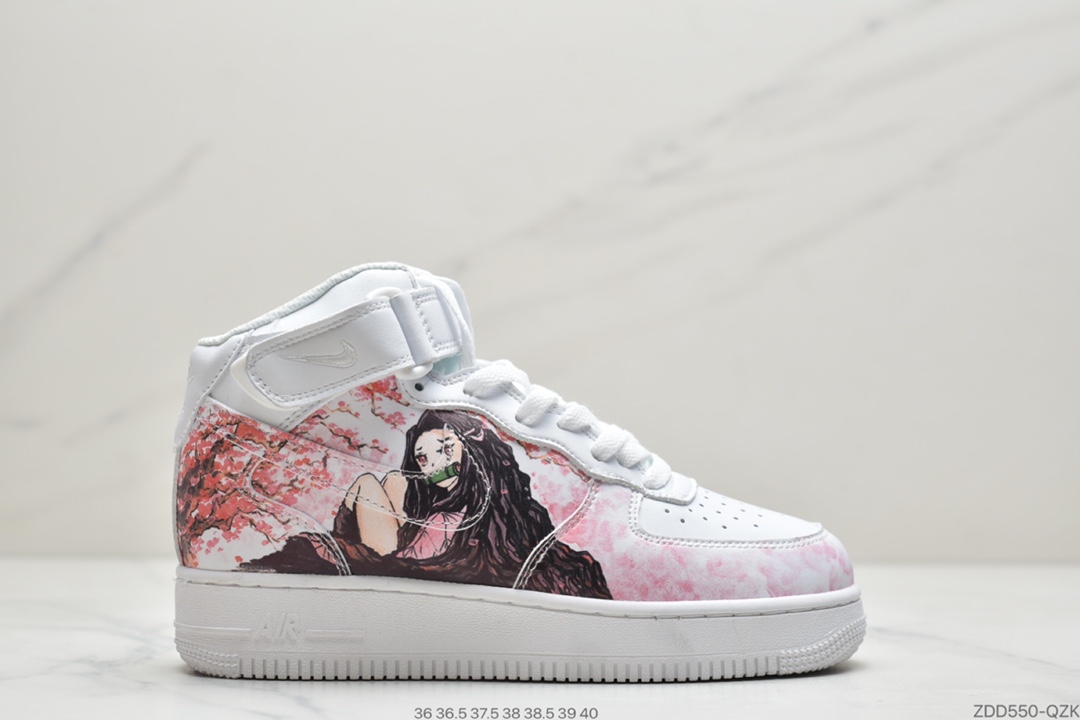 耐克NIKE W AIR FORCE 1HIGH 07 LV8 2 空军一号坦克纹高帮运动板鞋 女鞋