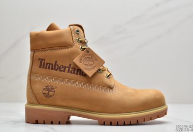 Timberland 印字全小麦色Logo高帮马丁靴