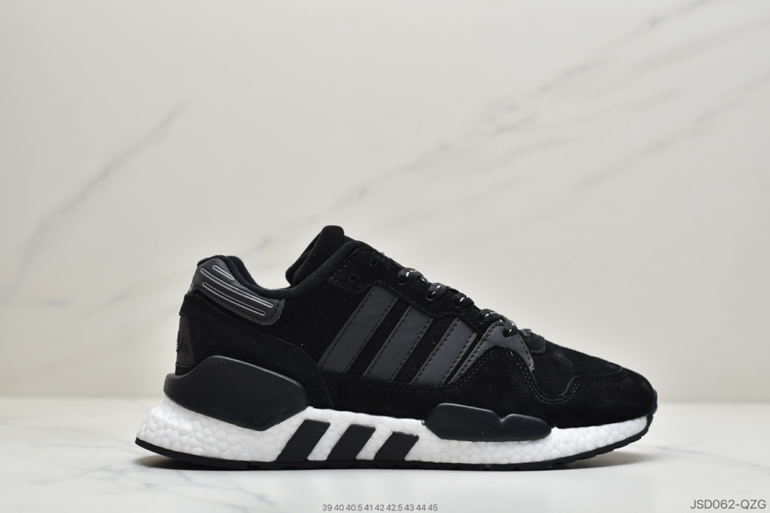 阿迪达斯Adidas Originals ZX930 x EQT 灰红 联乘街头休闲运动慢跑鞋