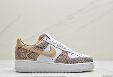 耐克Nike Air Force 1 Premium “Red Bark” “狂野蛇纹拼接”空军一号板鞋