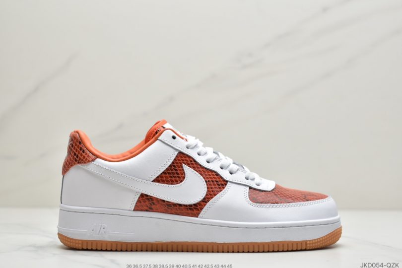 空军一号, 板鞋, Red Bark, Premium, Nike Air Force 1, Nike Air, NIKE, Air Force 1 - 耐克Nike Air Force 1 Premium "Red Bark" “狂野蛇纹拼接”空军一号板鞋