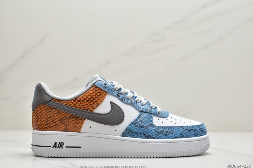 空军一号, 板鞋, Red Bark, Premium, Nike Air Force 1, Nike Air, NIKE, Air Force 1 - 耐克Nike Air Force 1 Premium "Red Bark" “狂野蛇纹拼接”空军一号板鞋