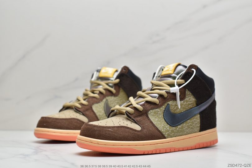 联名, 篮球鞋, 板鞋, Nike SB Dunk, Nike SB, Mallard, Dunk High, Dunk - 耐克Concepts x Nike SB Dunk High SJX“Mallard”棕绿 中帮板鞋 篮球鞋