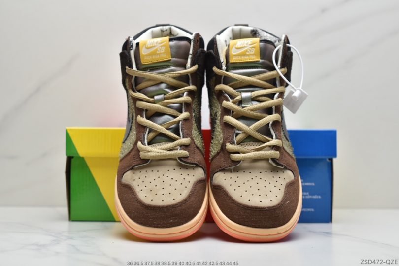 联名, 篮球鞋, 板鞋, Nike SB Dunk, Nike SB, Mallard, Dunk High, Dunk - 耐克Concepts x Nike SB Dunk High SJX“Mallard”棕绿 中帮板鞋 篮球鞋