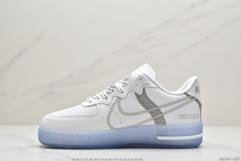 空军一号, 板鞋, Swoosh, React, Light Bone, FORCE 1, Air Force 1, 3M反光 - 耐克 Air Force 1 React QS Light Bone 冰块🧊解析冰蓝空军一号板鞋