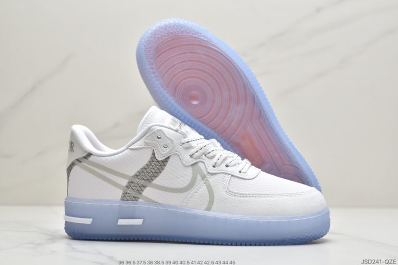 空军一号, 板鞋, Swoosh, React, Light Bone, FORCE 1, Air Force 1, 3M反光 - 耐克 Air Force 1 React QS Light Bone 冰块🧊解析冰蓝空军一号板鞋