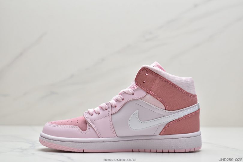 Jordan, Digital Pink, Air Jordan 1 Mid, Air Jordan 1, Air Jordan - 乔丹 Air Jordan 1 Mid" Digital Pink 樱花粉 女神粉 粉红/白红粉泡沫