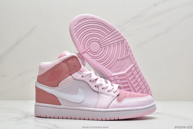 Jordan, Digital Pink, Air Jordan 1 Mid, Air Jordan 1, Air Jordan - 乔丹 Air Jordan 1 Mid" Digital Pink 樱花粉 女神粉 粉红/白红粉泡沫