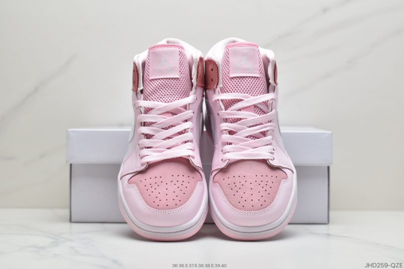 Jordan, Digital Pink, Air Jordan 1 Mid, Air Jordan 1, Air Jordan - 乔丹 Air Jordan 1 Mid" Digital Pink 樱花粉 女神粉 粉红/白红粉泡沫