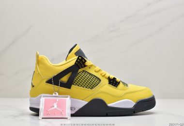 乔丹 Air Jordan 4 “Orange Metallic” AJ4中帮文化篮球鞋