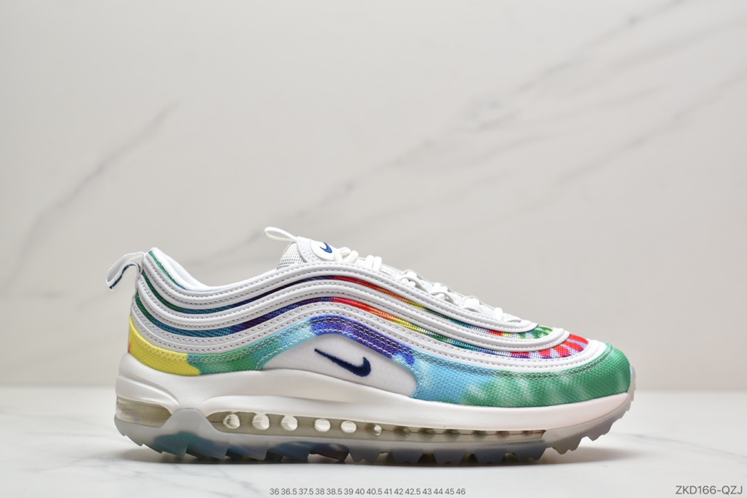 耐克NIKE AIR MAX 97 G NRG P高尔夫扎染全掌气垫跑步鞋