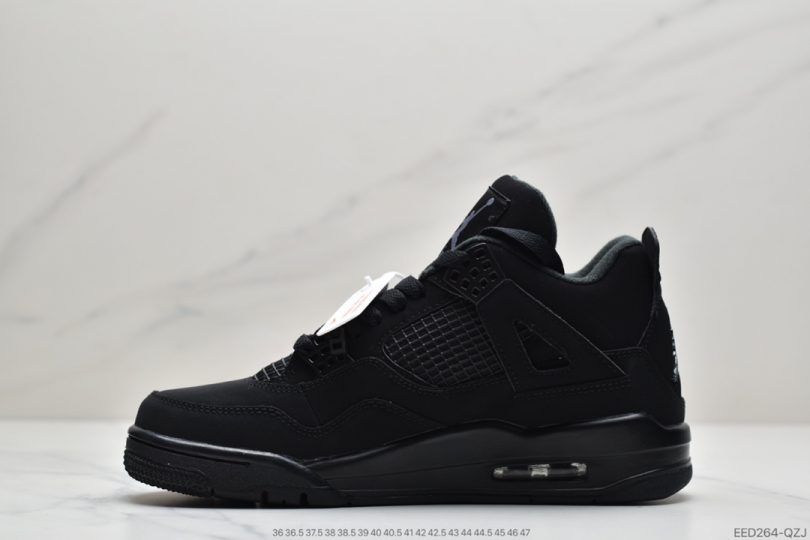 篮球鞋, 实战篮球鞋, Jordan, CAT, Black Cat, Black, Air Jordan 4, Air Jordan - 乔丹 Air Jordan 4 Retro “Black Cat” 黑武士 黑猫中帮文化实战篮球鞋