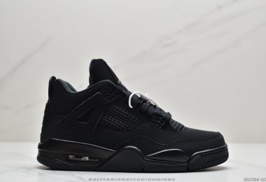 乔丹 Air Jordan 4 Retro “Black Cat” 黑武士 黑猫中帮文化实战篮球鞋