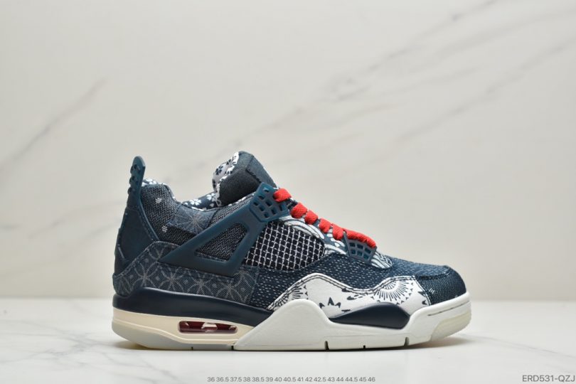 鸳鸯, 文化篮球鞋, Sashiko, Nike Air, Jordan, Dunk, AJ4, Air Jordan 4 - 耐克Nike Air Jordan 4 Retro SE XQ "Sashiko"AJ4代中帮复古休闲运动文化篮球鞋