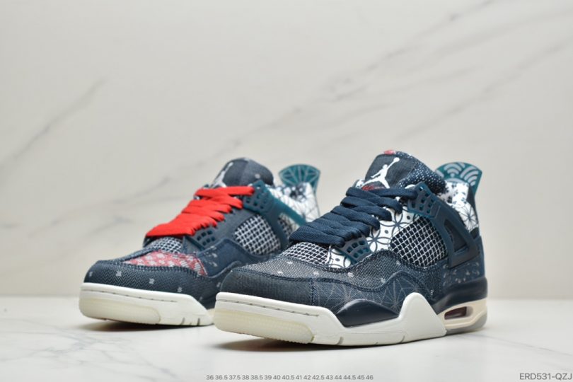 鸳鸯, 文化篮球鞋, Sashiko, Nike Air, Jordan, Dunk, AJ4, Air Jordan 4 - 耐克Nike Air Jordan 4 Retro SE XQ "Sashiko"AJ4代中帮复古休闲运动文化篮球鞋